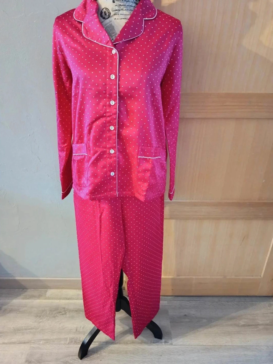 Pyjama 2 pièces, fushia à pois, Damart T36